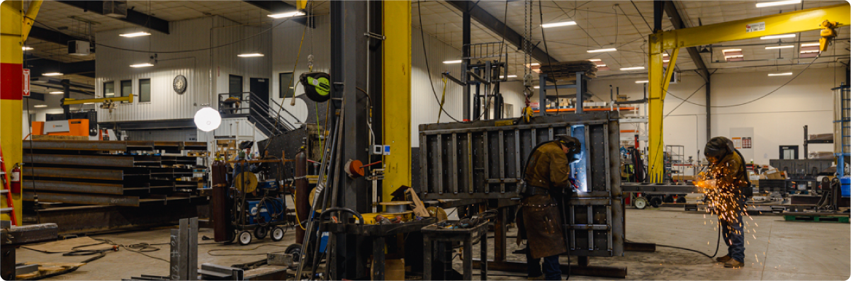 Welding Steel in a Factory